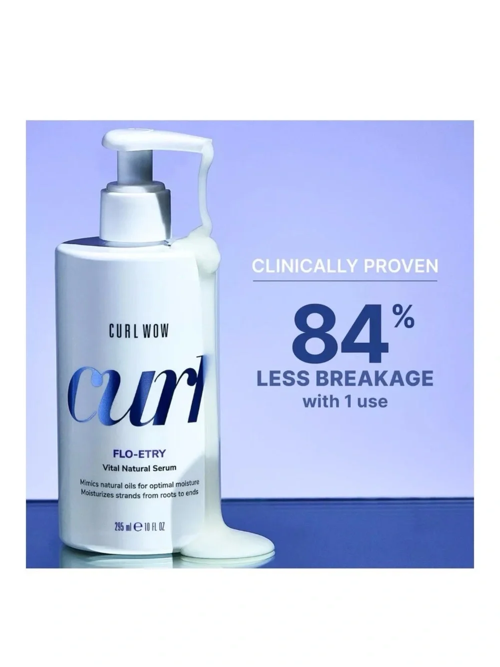 Curl Wow FLO-ETRY Vital Natural Serum 10 fl. oz. 295 ml. New